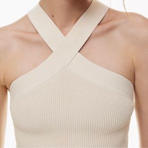 Aritzia babaton sculpt knit criss cross tank size small